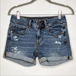 American Eagle Outfitters Midi Denim Shorts Size 2